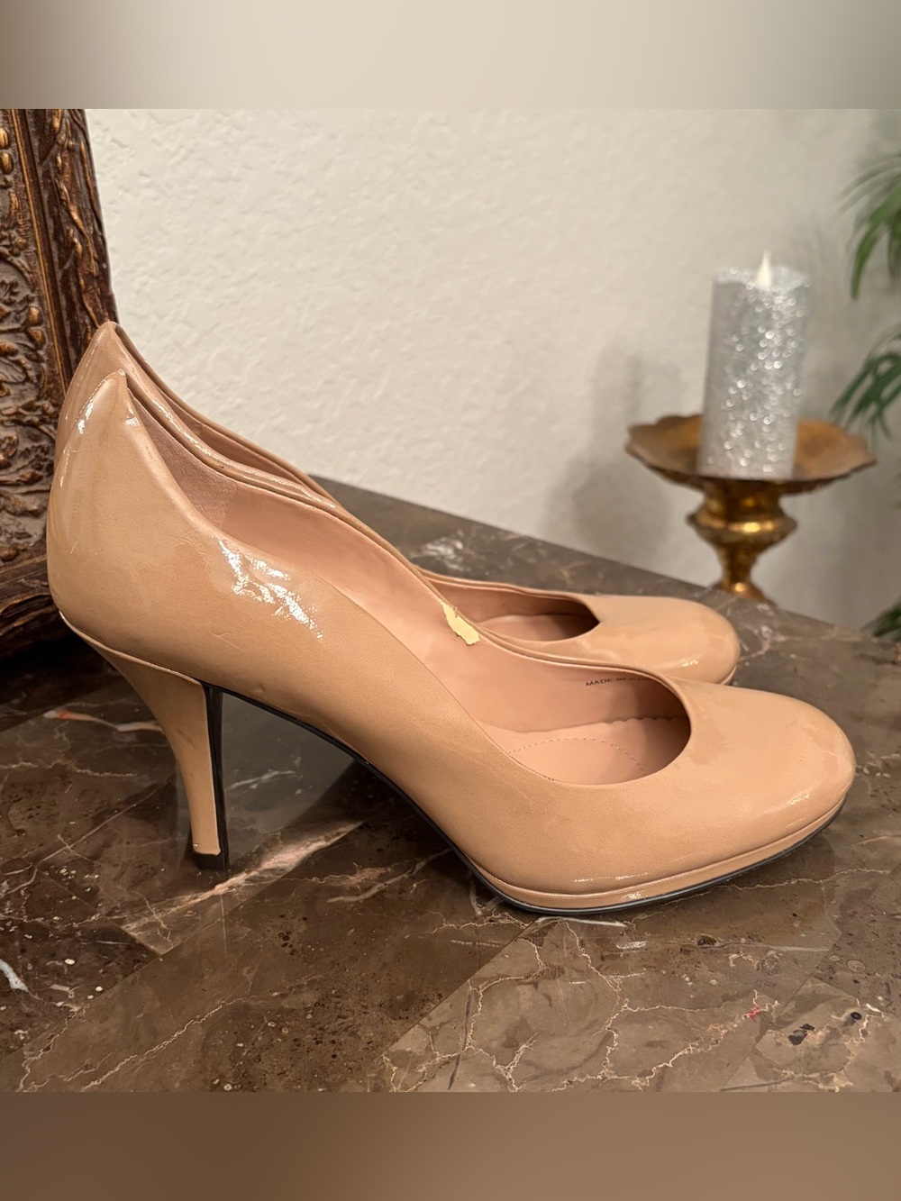Tahari Pumps Women's Colette Medium Buttercup Patent Heels Size 9M - Picture 9 of 13